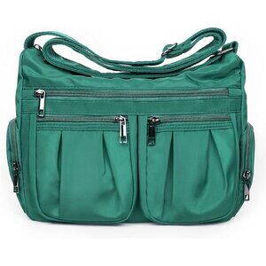 Women Lake Blue-m Nylon Water Resistant Anti Theft Travel Crossbody Shoulder Bag